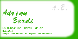 adrian berdi business card